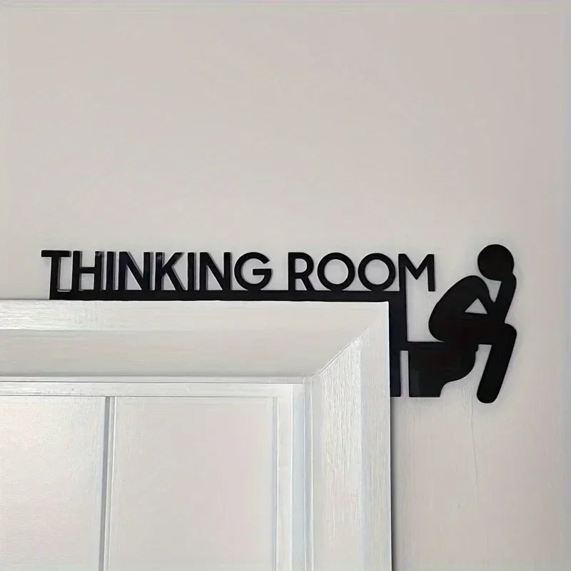 Metal Toilet Door Sign – Funny Bathroom Wall Decor Pendant Decorative Door Sign Zpaxo