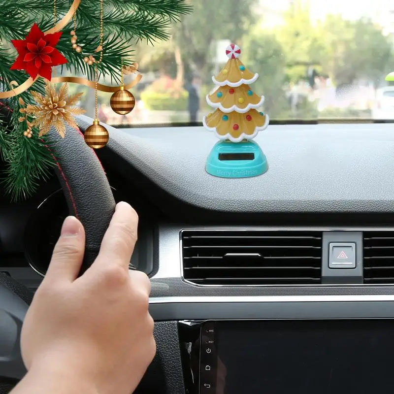 Christmas Solar Powered Dancing Toy Solar Dancing Toy Christmas Tree Novelty Moving Christmas Tree For Desk Windowsill Car Zpaxo