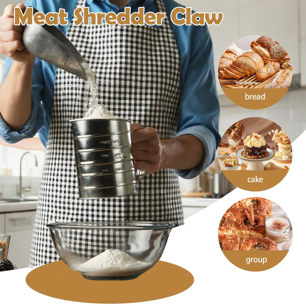 Flour Sifter Rotary Hand Crank Duster Dishwasher Safe Kitchen Sifting