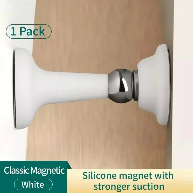 No-Drill Silicone Door Stopper – Wall Protection Anti-Collision Door Stopper Zpaxo WHITE