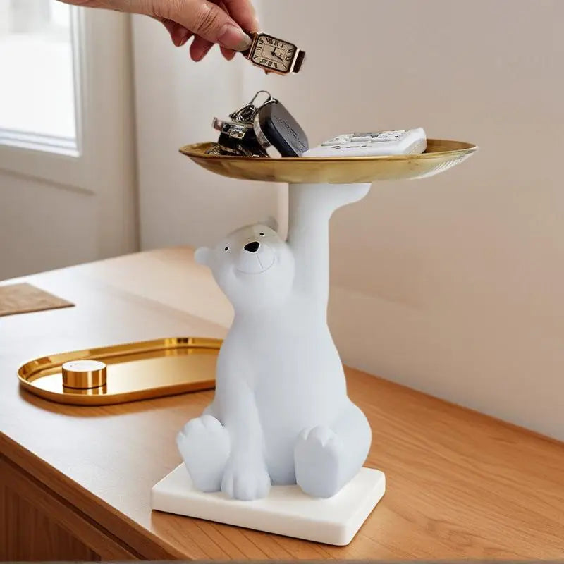 Streamlined Polar Bear Tray-sophisticated Makeup Key Desktop Zpaxo