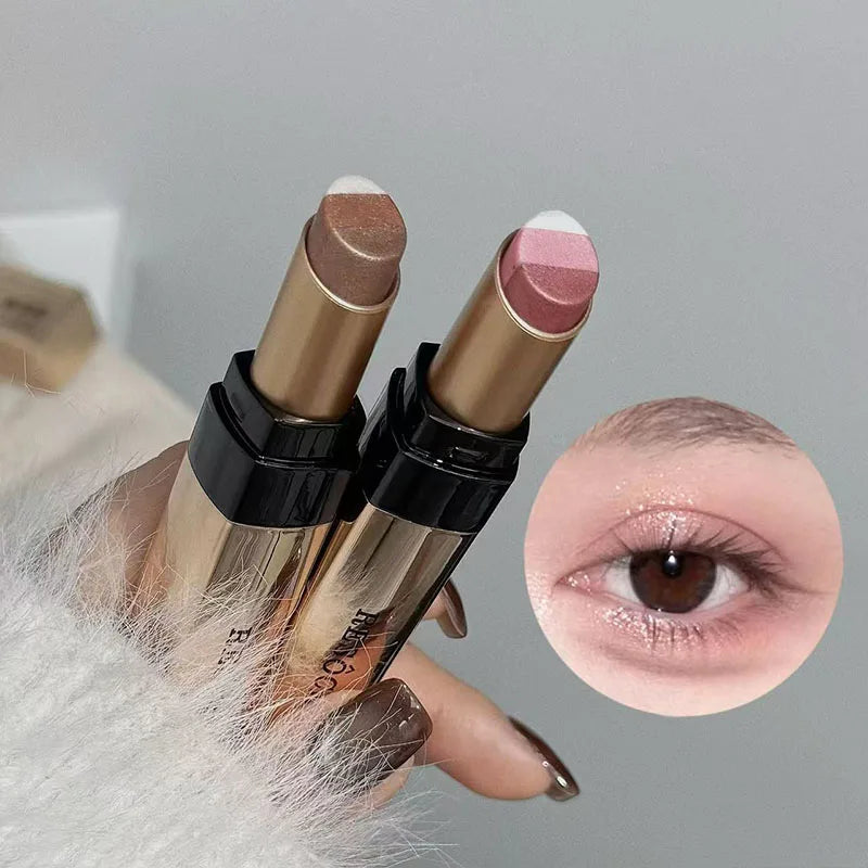 Shiny Fine Flash Eyeshadow Stick, Long-lasting Waterproof and Anti-smudge, Easy To Apply Natural Makeup Effect Zpaxo
