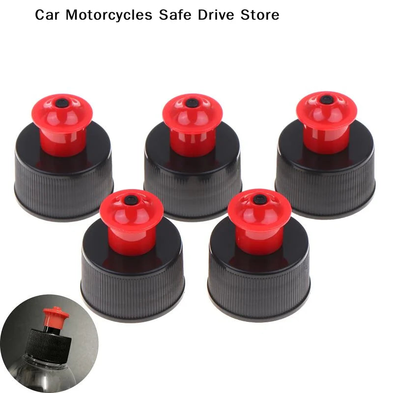 5 Car Care Wax Tire Shine Bottle Pull Caps Portable Liquid Dispenser