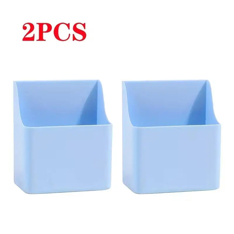 2pcs Large Magnetic Whiteboard Pen Holder – Wall Mount, Multi-Compartment for Teachers, Office & Home Zpaxo 2pcs blue