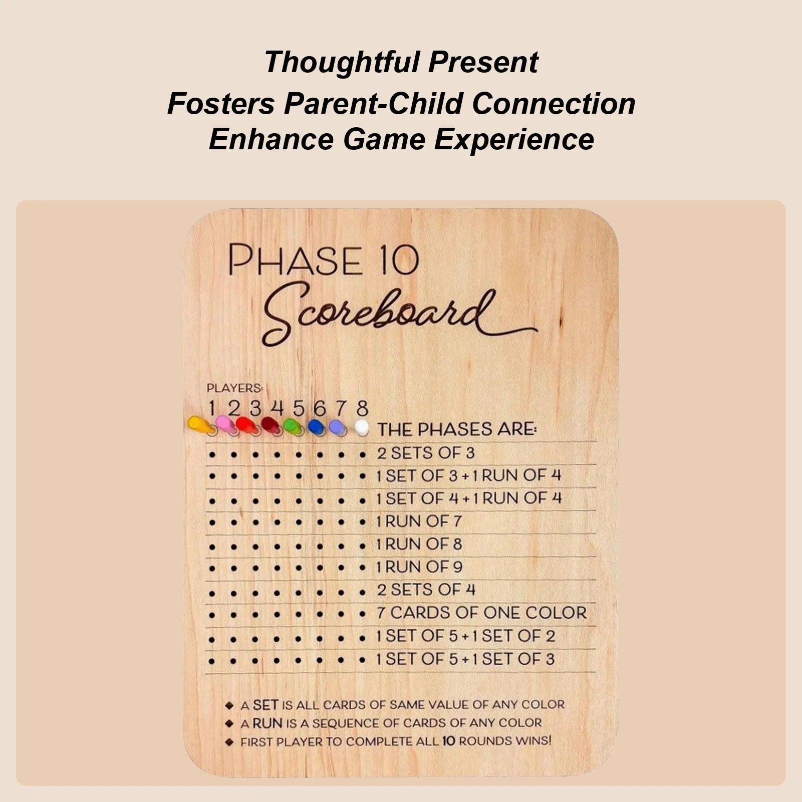 Family Games Score Board 2025 Scorecard And Round Recorder Fun Adults Game Score Board Wooden Board Card Game Recorder Includes Zpaxo United States