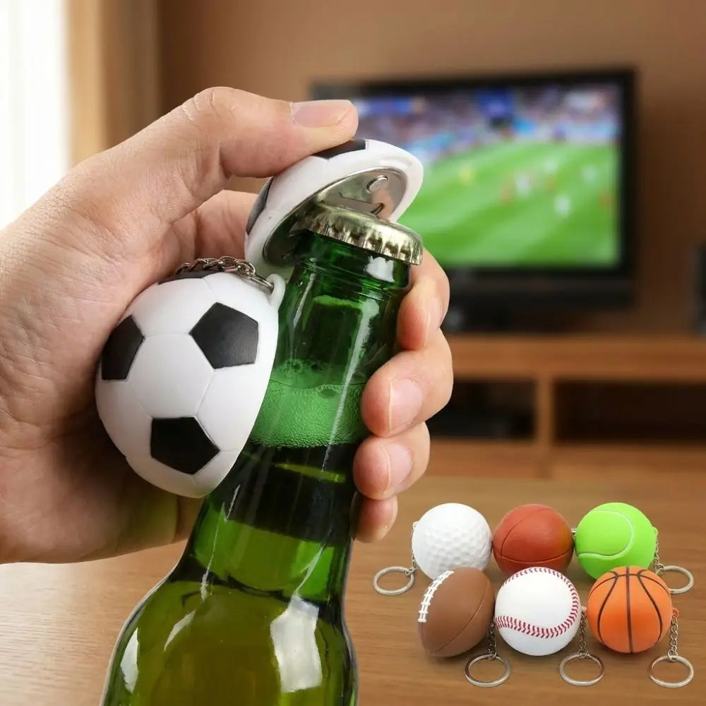 3 in1 Opener Sports Theme Balls Funny Fan Football Fridge Magnetic Zpaxo