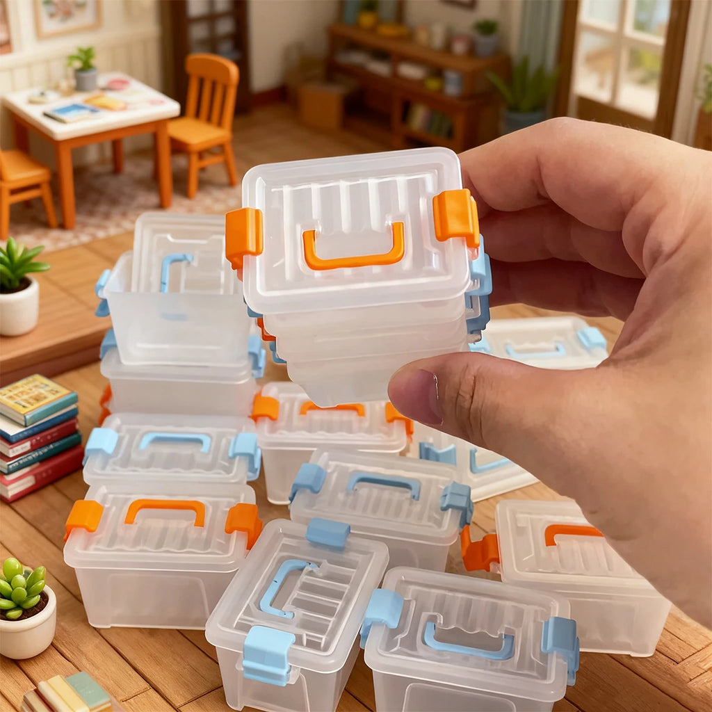 Mini Storage Boxes Dollhouse Miniature Containers 5/10 PCS