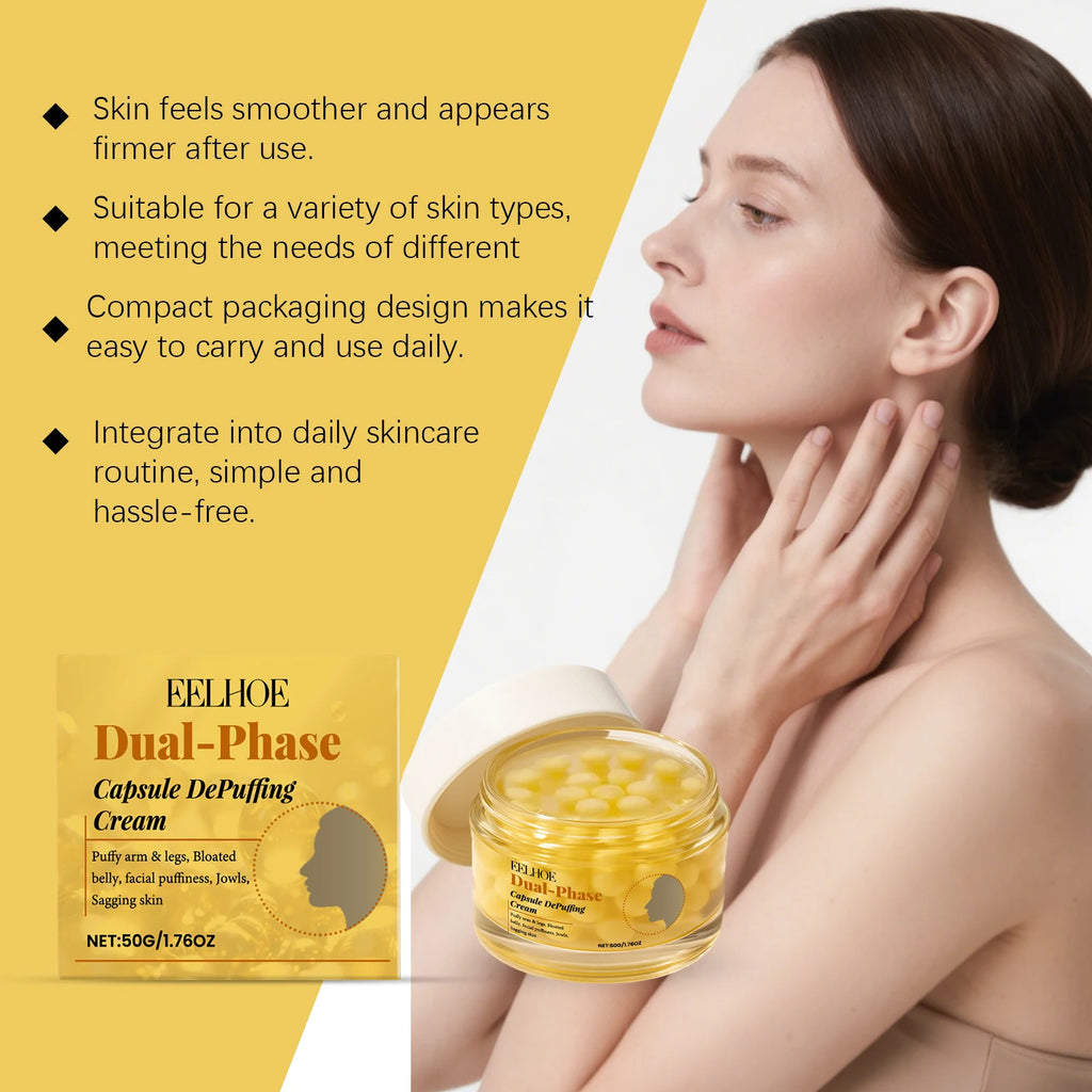 Dual Effect Capsule Care Cream Firming Moisturizer for Face and Body Winter Skincare Holiday Gift Set with Deep Hydration 50g Zpaxo