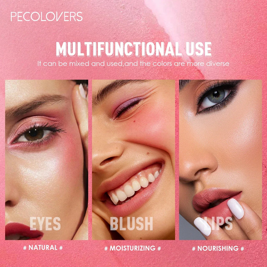 Lasting Rose Orange Blush Cream Soft Mist Cheek Contour Monochrome High Color Rendering Brightening Light Beige Blush Zpaxo