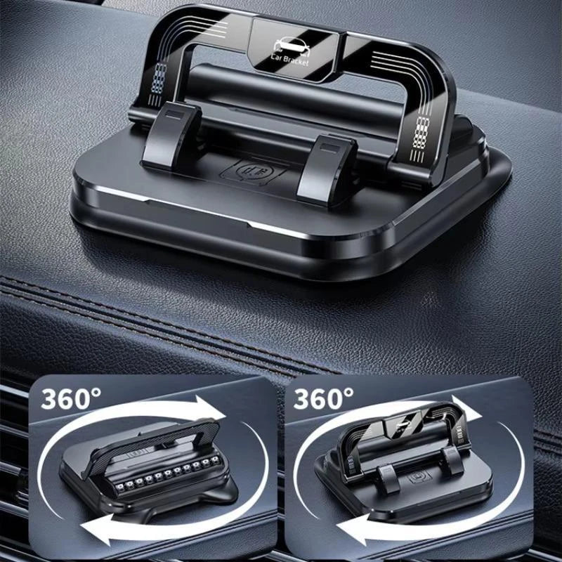 2 in 1 Car Phone Holder With Number Plate Multi Phone Holder Adhesive Stable Anti Shake Car Dashboard Navigation Bracket Zpaxo