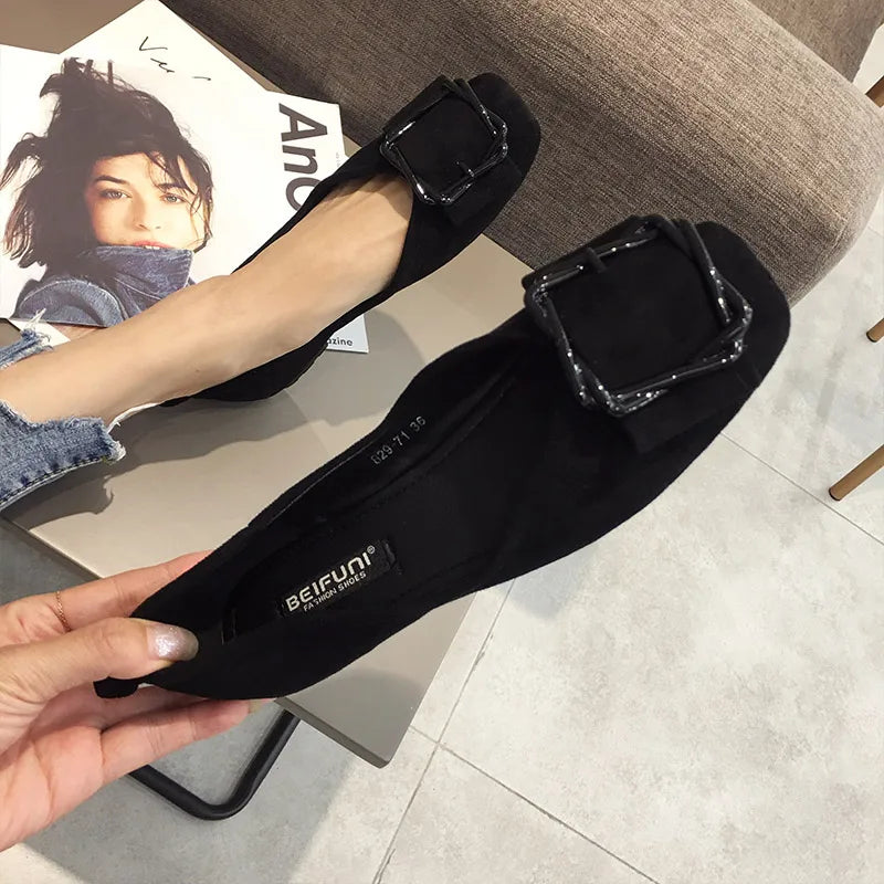 Flat shoes for women 2025 Spring and Autumn new spring Autumn black light mouth women's work outdoor plus size 41 42 43 loafers Zpaxo Black 44