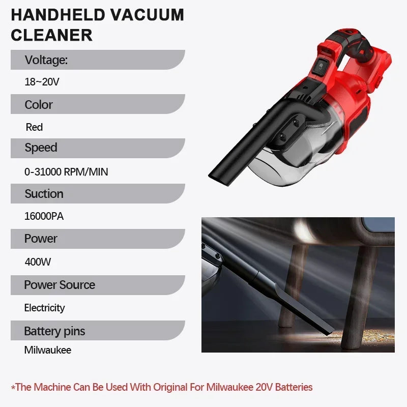 Brushless Handheld Vacuum Cleaner Cordless Home Floor Carpet Car Pet
