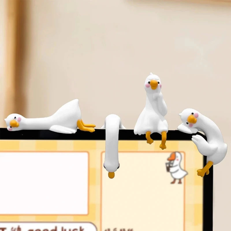 Resin Cartoon Duck Ornament Perfect Desks Car Dashboards TV Screens