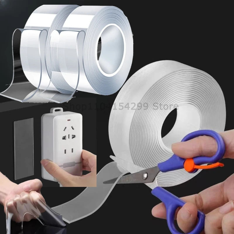 Ultra-strong Double Sided Adhesive Monster Tape Home Appliance Waterproof Wall Stickers Home Improvement Resistant Tapes Zpaxo 1mm 20mm 9.84 feet(3 m)