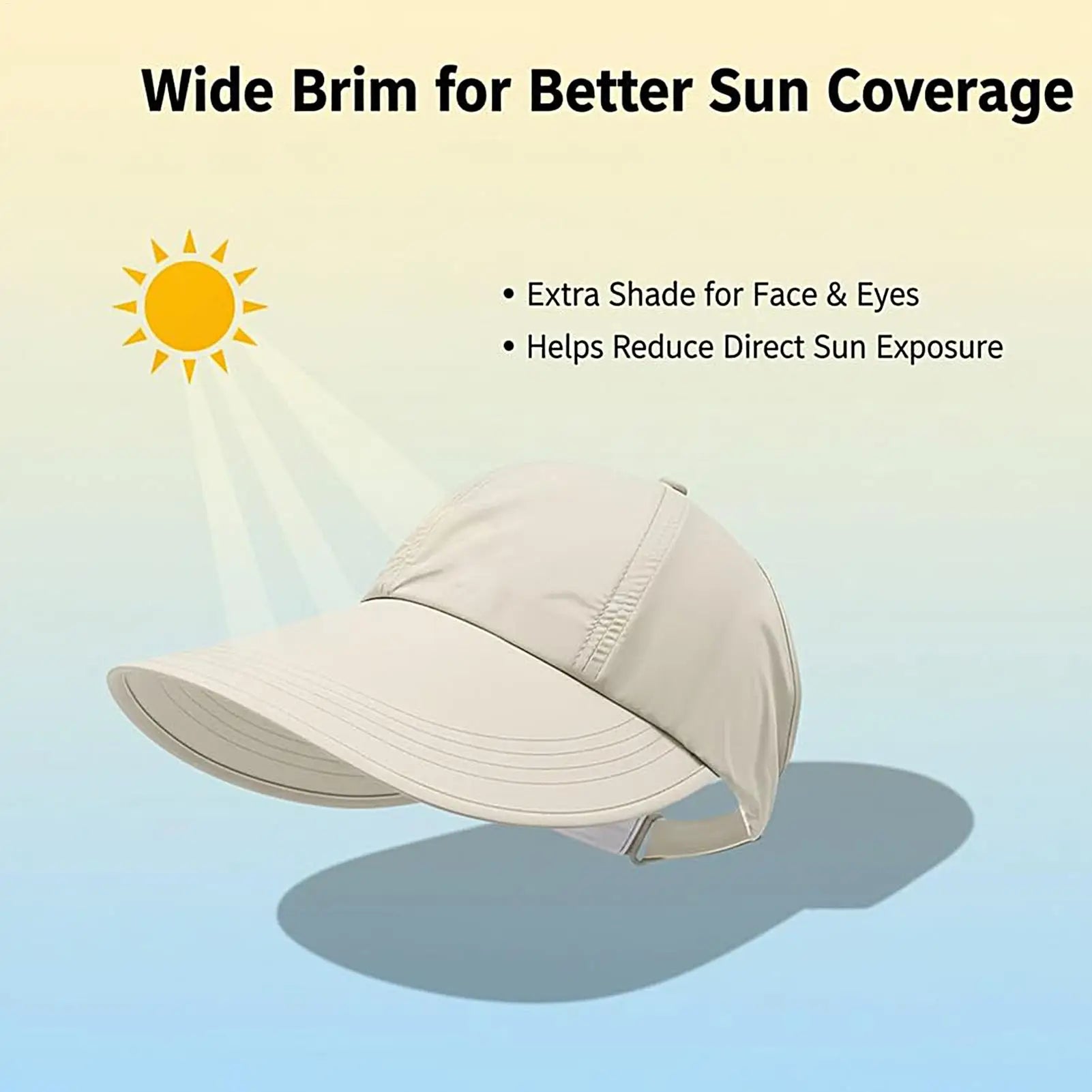 Wide Brim UV Sun Hat – Breathable Adjustable Unisex Beach Cap Wide Brim Sun Hat Zpaxo