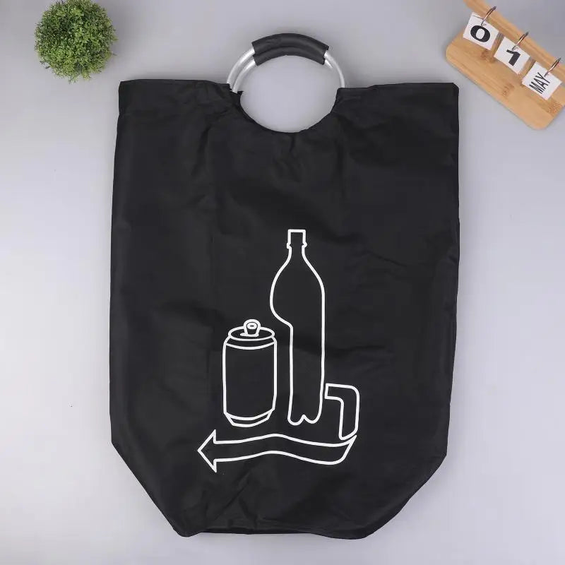 CMLarge Capacity Empty Bottle Storage Basket Folding Recycling Bin