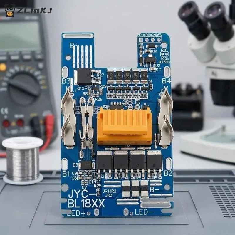▶1Pcs BMS PCBA For 18V Li-ion Battery Case Balance Charging Circuit Board Lithium Ion Batteries Pack BL1830 BL1860 BL1890 Zpaxo