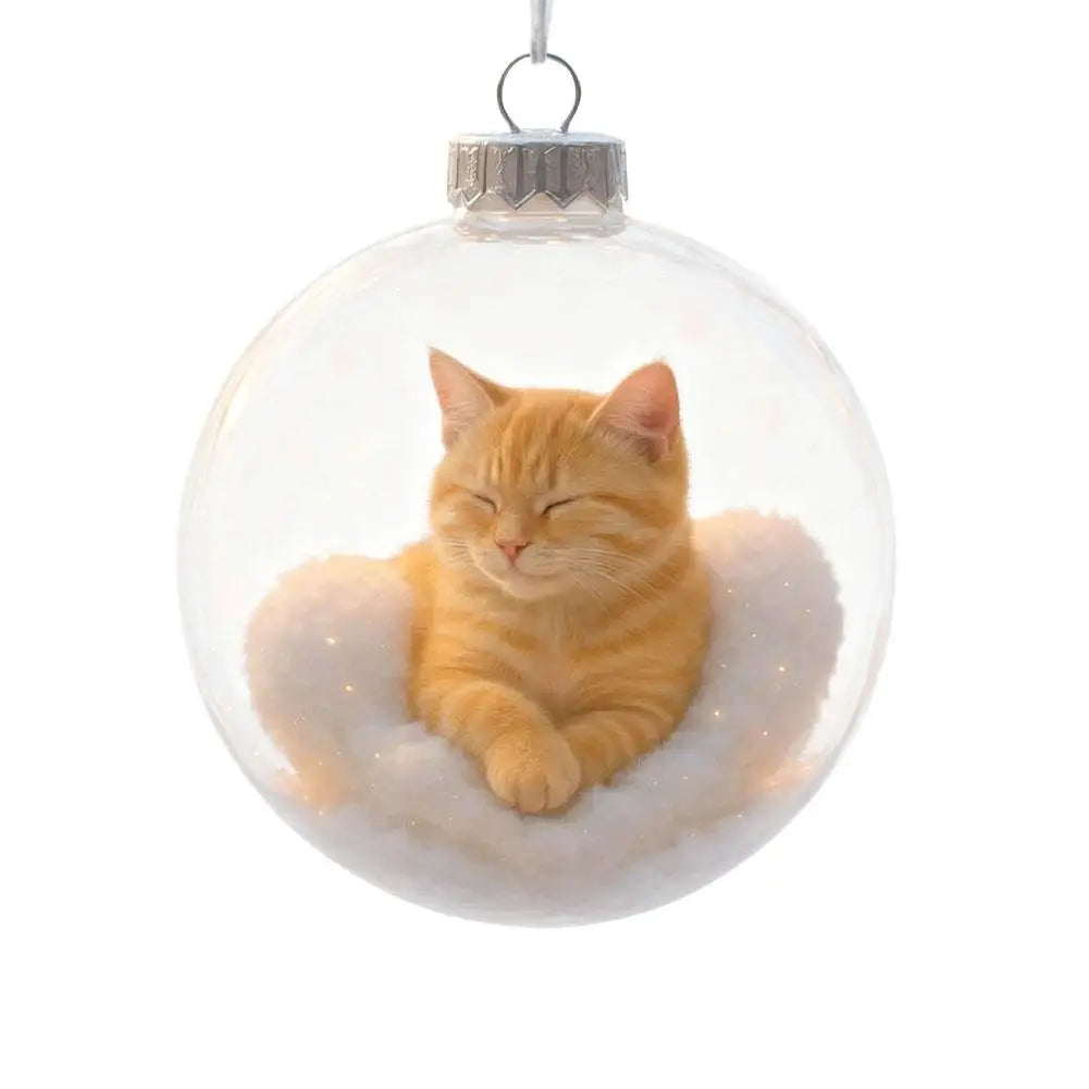 3D Cat Christmas Ornament – Kitten Bauble Tree Decoration Christmas Tree Ornament Zpaxo A