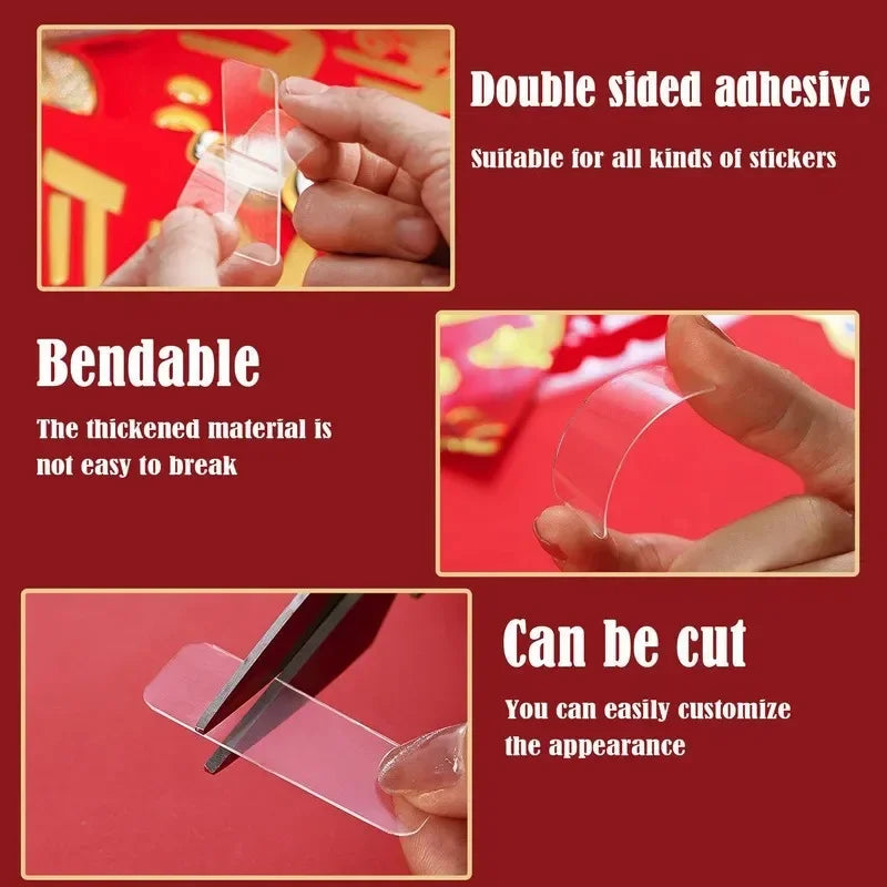 Transparent Double-Sided Nano Tape – 60 Pcs Traceless & Waterproof