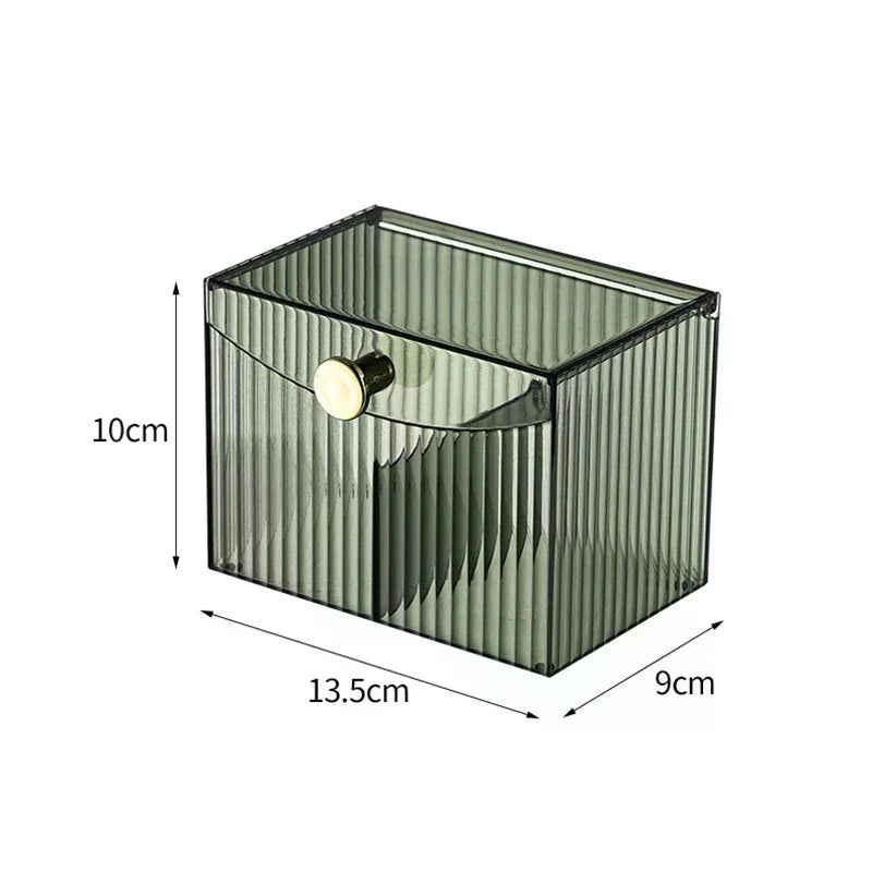Desktop Dust-proof Transparent Jewelry Box Makeup Removal Cotton Zpaxo