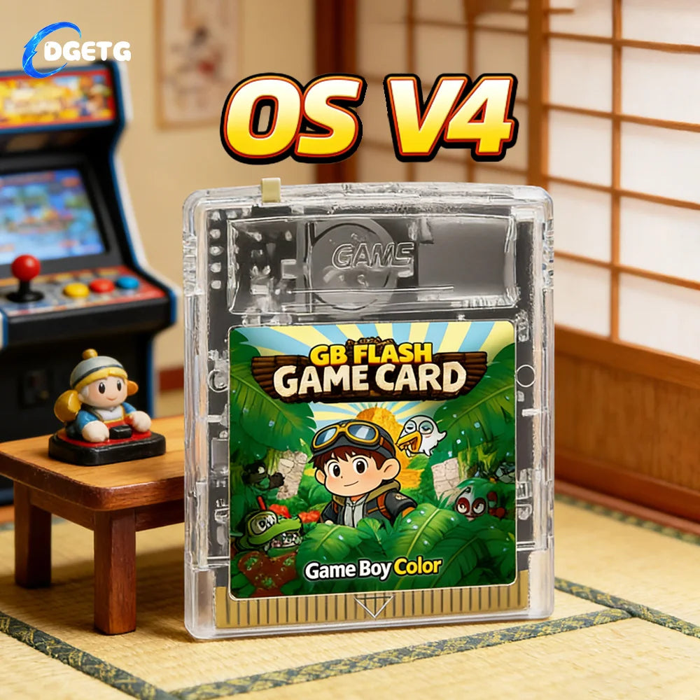 Upgraded OS V4 GBC Game Card with 2000 Games & 4GB TF Card Included for GB/GBC/GBA SP/GBP Handheld Game Console Vedio Flash Card Zpaxo