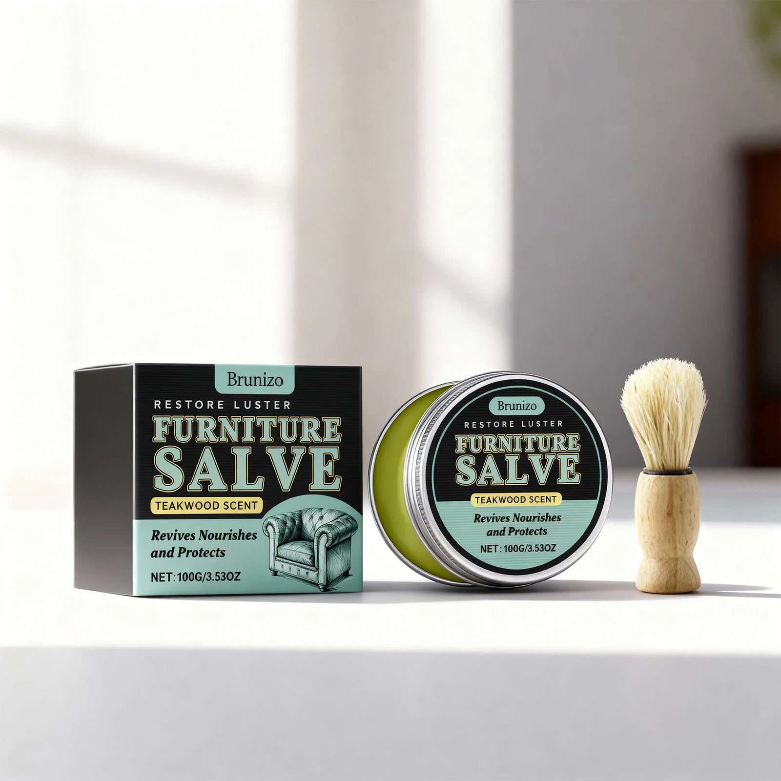 Leather Conditioner with Brush Polisher Moisturizer and Restorer 3.53oz Easy To Apply for Leather Furniture Home Sofa Car Seats Zpaxo Default Title