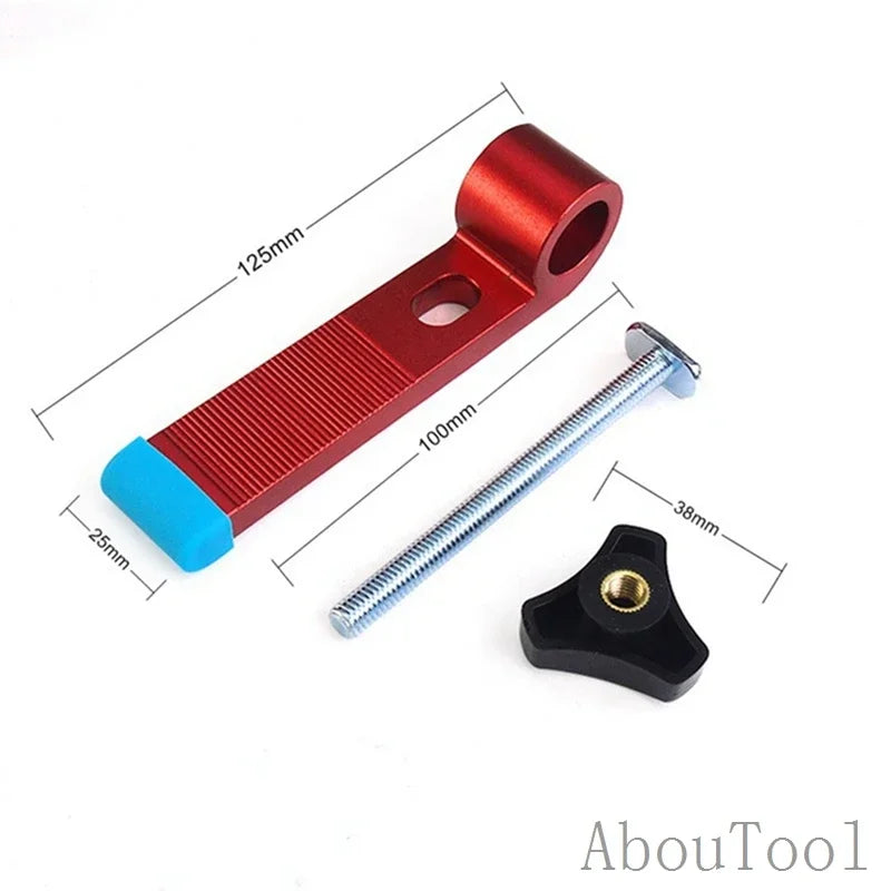 T Track Aluminum Alloy Wood Clamp Rail Slide Slot Stopper M8 Screw Positioning Limiter Miter Clip Fixed Clamp Woodworking Tools Zpaxo