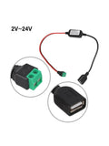 652F 12V 24VDC Input To 5V USB Output Charging Cable With Multiple Protections For Electronic Devices Zpaxo CN