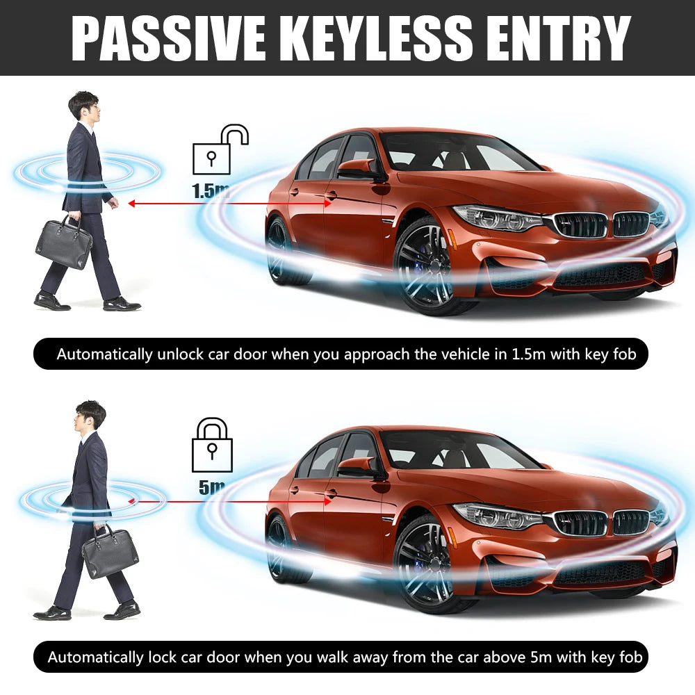 Smartphone Control Universal Remote Start Kit Car Start Stop Keyless Entry System One-button Start Push Systems Zpaxo