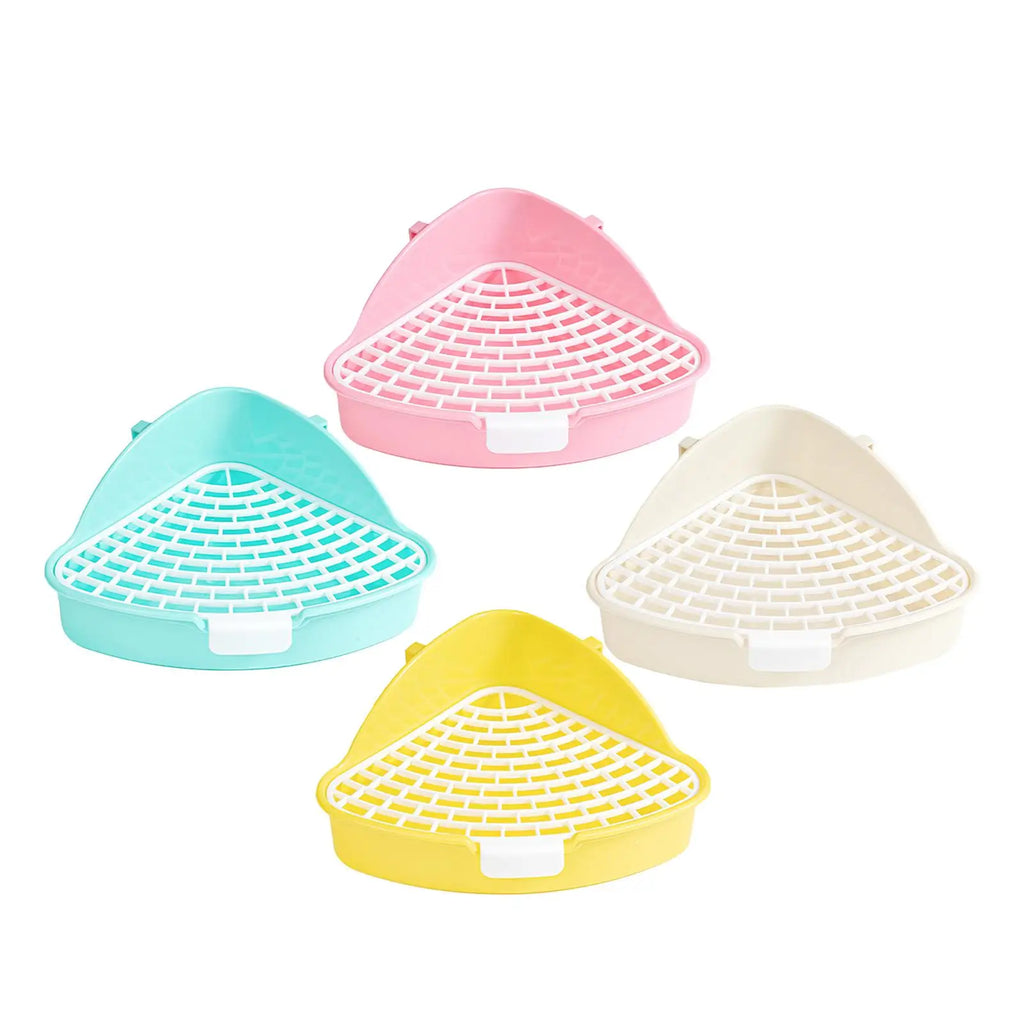 Rabbit Litter Pan Pets Toilet Small Animal Potty Trainer Easy to Clean for Small Animals Bunny Hamster Chinchillas Ferrets Zpaxo