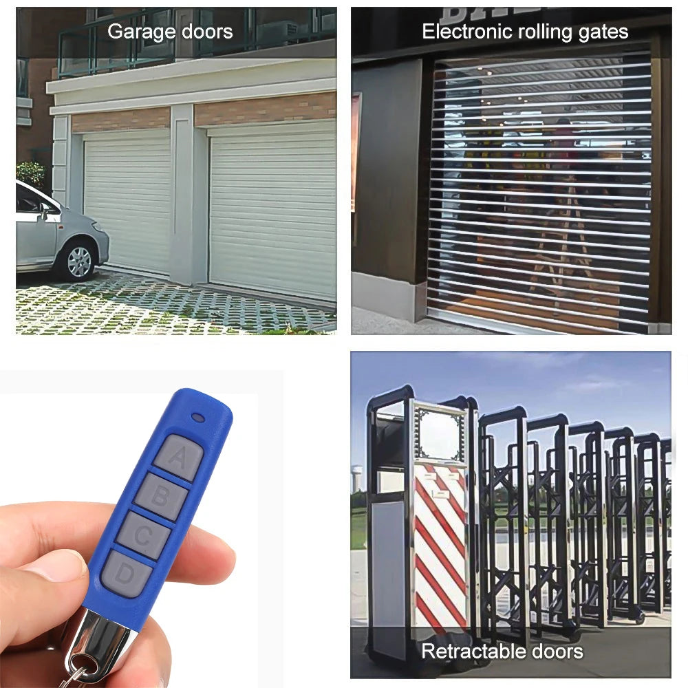 Wireless 433MHz Remote Control RF Clone Copy Key Garage Door Gate Opener 4CH Car Key Duplicator Electric Gate Door Transmitter Zpaxo