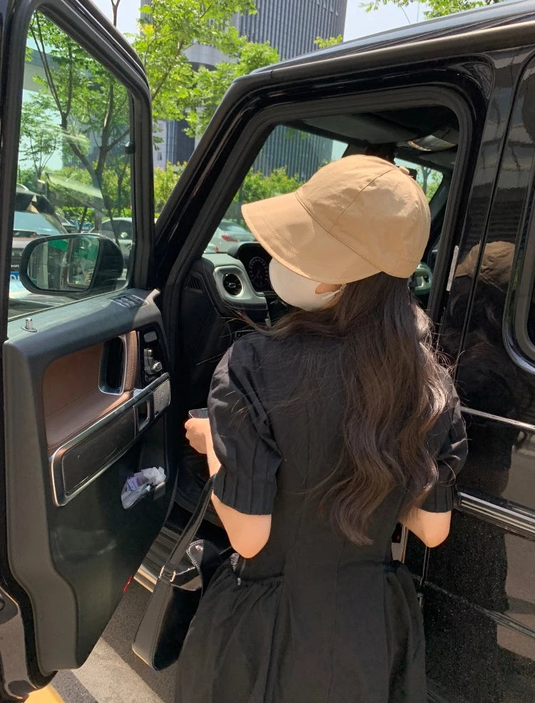 High quality summer solid color sun hat with face covering sun protection duck tongue fisherman hat outdoor sports women's hat Zpaxo