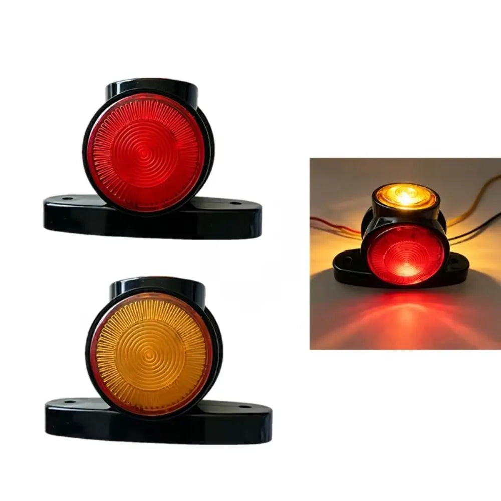 2 PCS Small Red Yellow LED Tail Light 12V 24V Waterproof Side Marker Lighting Taillight Car Outline Marker Light Van Zpaxo