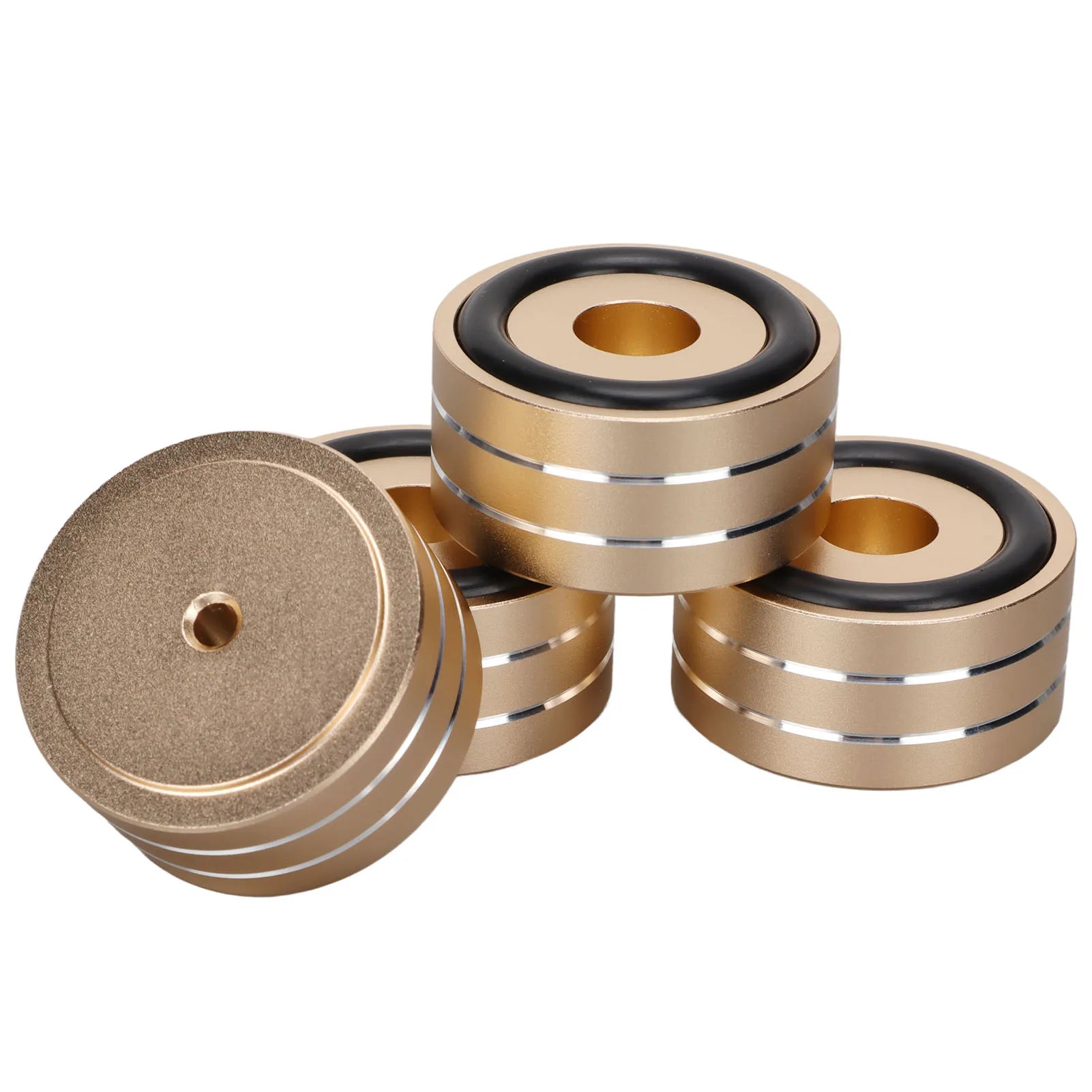 4pcs Speaker Isolation Spike Stand Foot 40x20mm / 1.57x0.78in Speaker Cone Base Mats for DAC Amplifier Recorder Meter Zpaxo