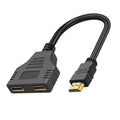 1 In 2 Out HDTV Splitter Cable 1080P HD Dual Port Adapter For TV Box PC Laptop PS4 Xbox to Monitor Projector TV Gold Plated Plug Zpaxo HDTV 1 to 2