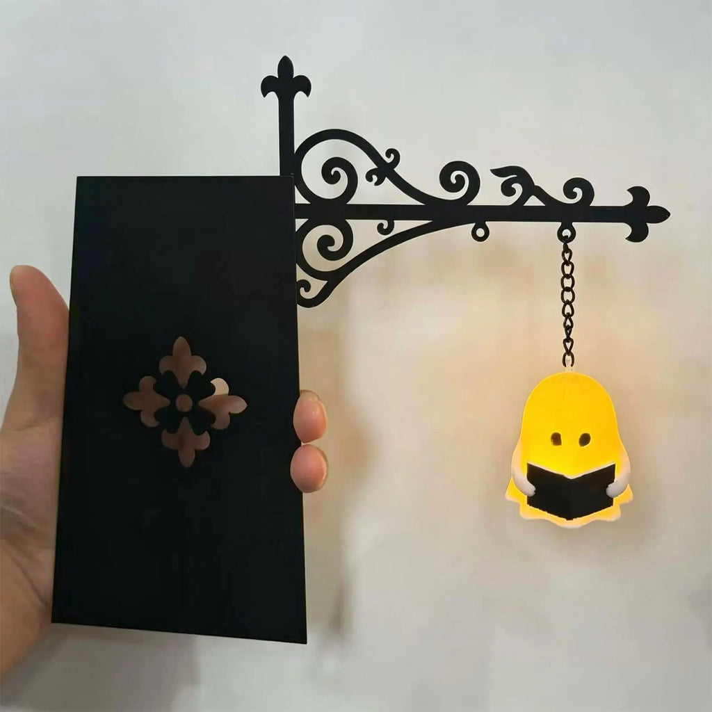 Bookshelf Mini Lantern Cute Mini LED Vintage Ghost Lantern Halloween Bookshelf Lights for Home Tabletop Desktop School Living Zpaxo