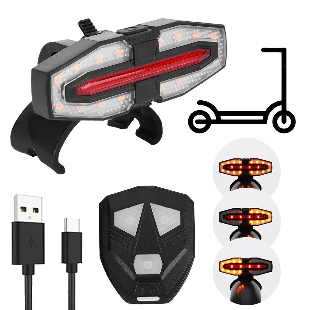 E-scooter Safety Warning Tail Light USB Rechargable Remote Control