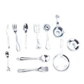 Dollhouse Mini Kitchen Utensils Tableware Simulation Cookware Toys Zpaxo A1