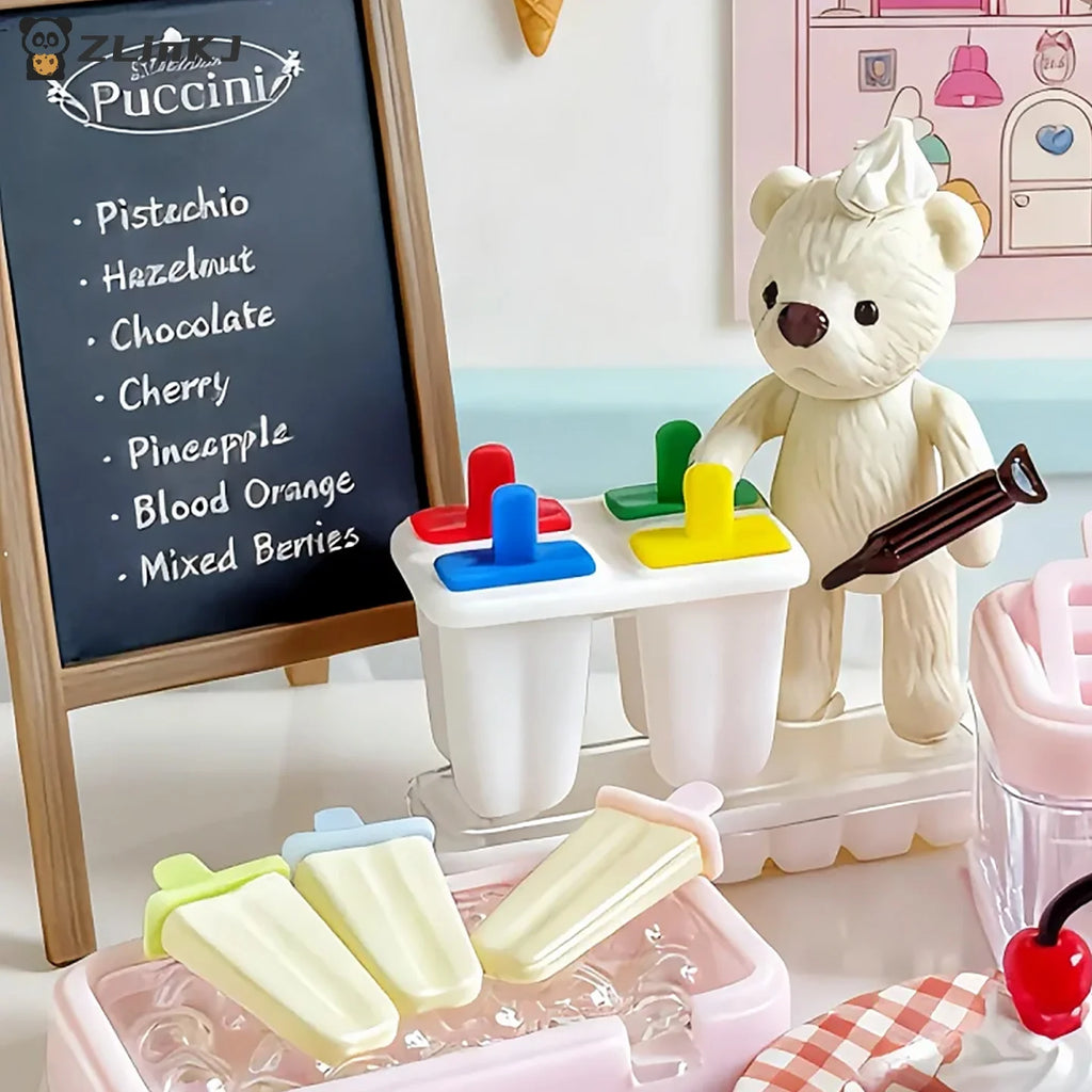 ▶1 Set Mini Ice Stick Ornament Cute Miniature Dollhouse Food Simulation Ice Cream Popsicle Model For Doll DIY Accessories Zpaxo