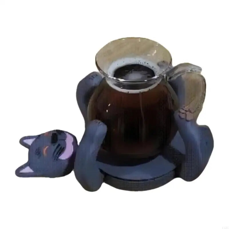 Funny Cats Heat Insulation Tabletop Drink Nonslip Cup Holder Desktop Decoration for Coffee and Milk Cup Zpaxo