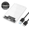 USB3.0 External HDD Case 5Gbps 2.5 Inch Transparent Hard Disk Case Hard Drive Enclosure SATA HDD SSD Storage Case for Laptop PC Zpaxo USB TO MICRO