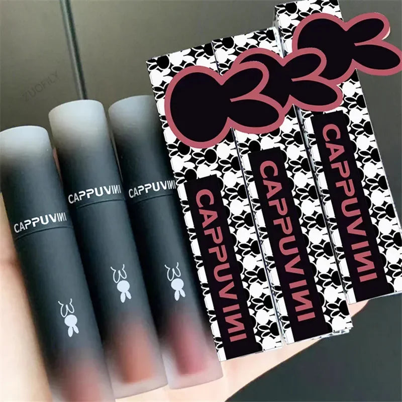 6 Colors Velvet Matte Lip Mud Liquid Lipstick Waterproof Nude Lip Gloss Long Lasting Non-stick Cup Sexy Women Lip Glaze Cosmetic Zpaxo