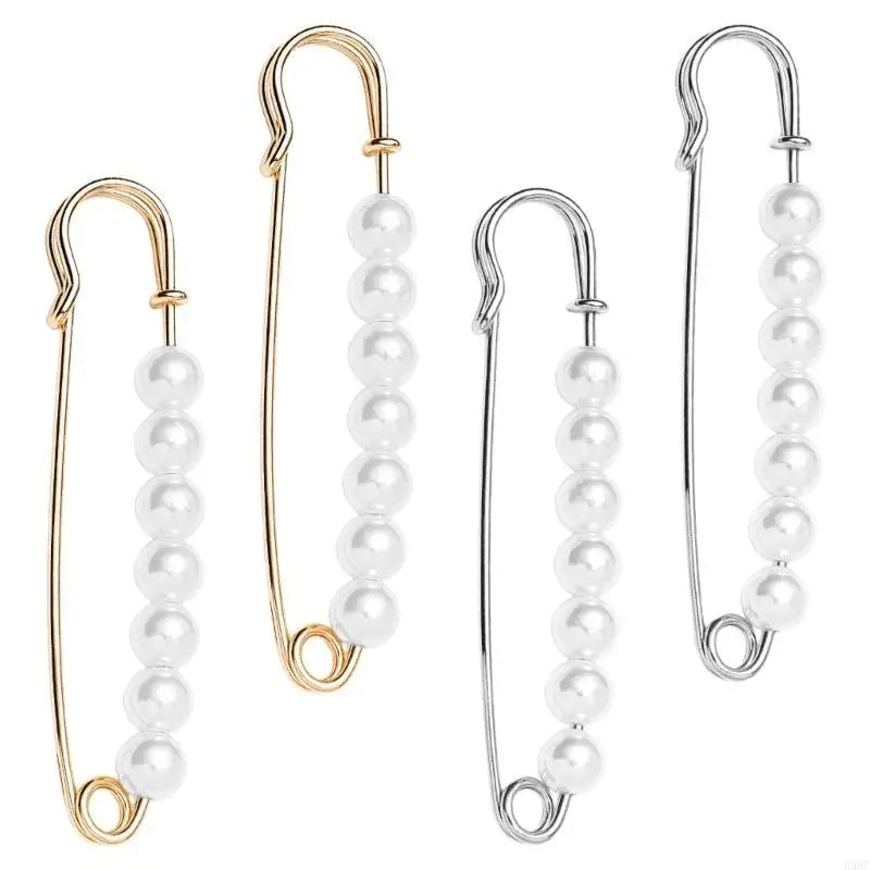 Pearls Embellished Clothing Pin Waist Tighteners Clip Jeans Trous