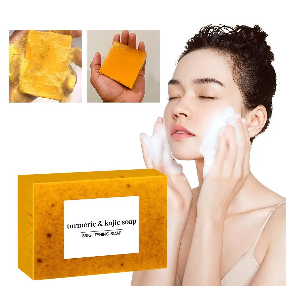 Turmeric Kojic Acid Soap – Lemon, Goat's Milk & Dark Spot Fade Brightening Bar Soap Zpaxo