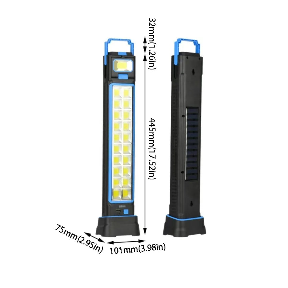 Multi-function Solar-powered Lamp Magnetic Base USB Rechargeable Zpaxo Blue