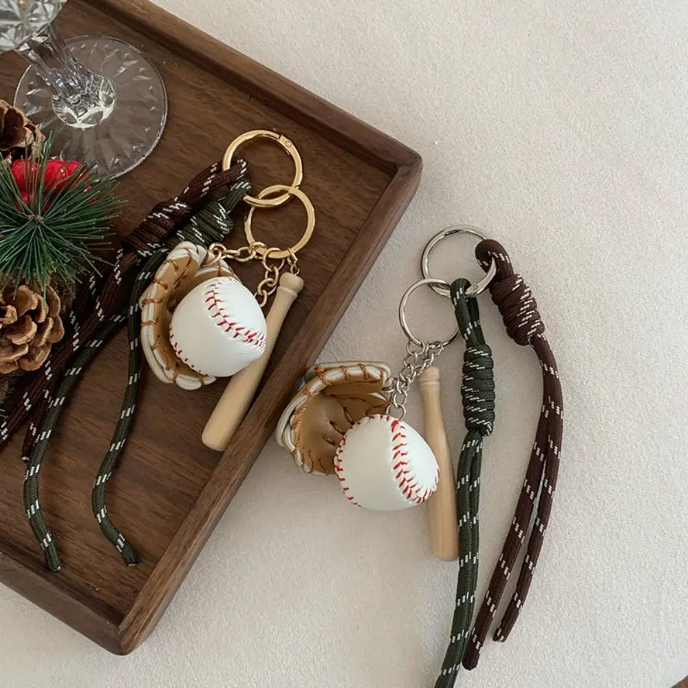 Bag Charms Baseball Braid Rope Pendant Nylon Bag Decoration Braid Rope Bag Charms Key Ring Bag Accessories Car Key Chain Unisex Zpaxo