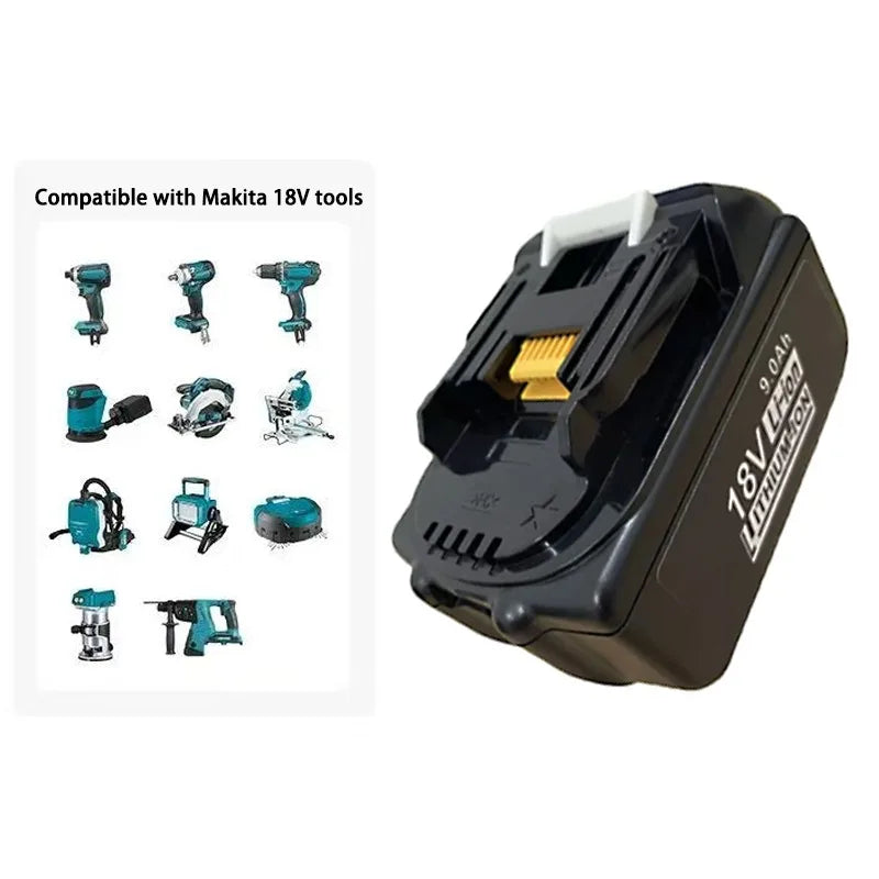 For Makita 18V Power Tools Rechargeable Battery 6AH-9AH Li-ion Battery FOR Makita BL1830 BL1830B BL1840 BL1840B BL1850 BL1850B Zpaxo