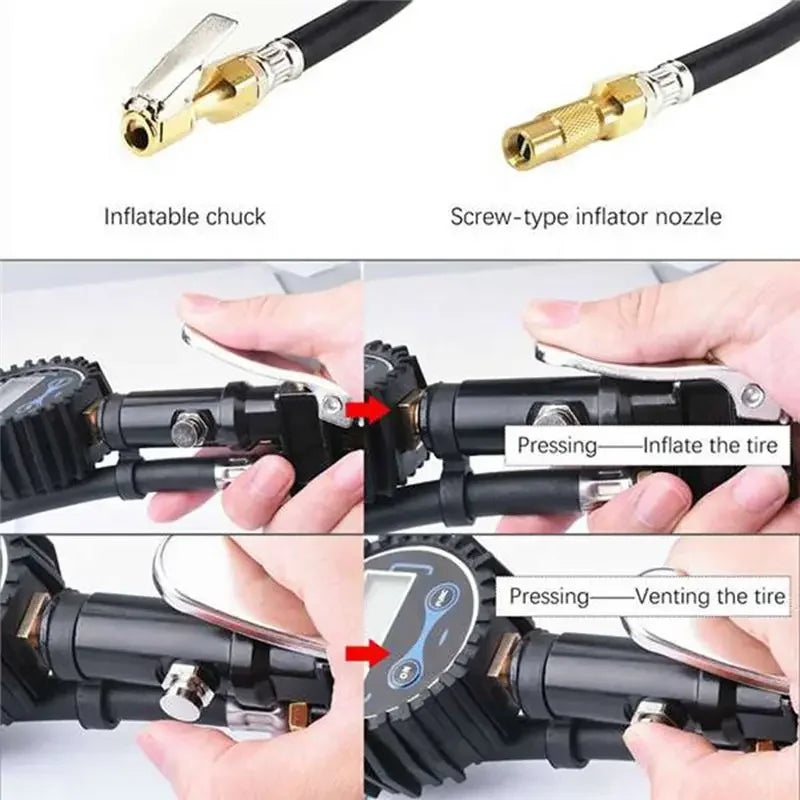 LCD Display Digital Tire Pressure Monitor Gauge, Tire Tester, Air Pressure Gauge for Car Zpaxo