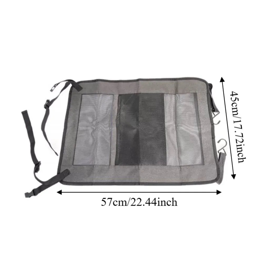 Mesh Bag Car Seat Storage Net Visible Adjustable Pet Safety Isolation Net Washable Elastic Car Seat Organizer for Pet Dog Zpaxo
