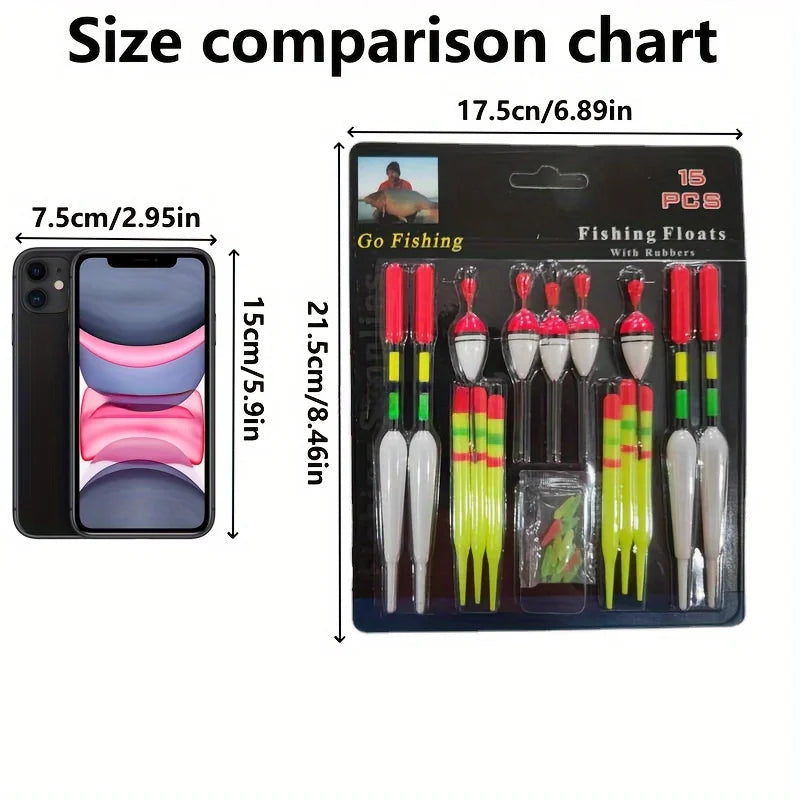 30 Go Fishing Tools Floats Sliding Float Lure Indicator Suitable Bass Zpaxo